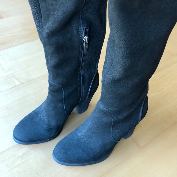 Vince Camuto Black leather long boots - Picture 2 of 10